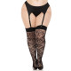 Панчохи Leg Avenue Wild rose net thigh highs 1X/2X