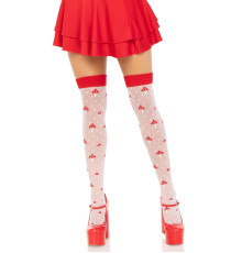 Панчохи Leg Avenue Polka Dot Mushroom Thigh Highs One Size