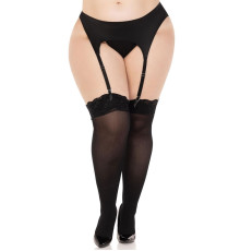 Панчохи Leg Avenue Lace top opaque thigh highs Black 1X/2X