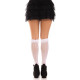 Шкарпетки ажурні з рюшами Leg Avenue Sweetheart Ruffle Cuff Knee Highs White, високі