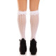 Шкарпетки ажурні з рюшами Leg Avenue Sweetheart Ruffle Cuff Knee Highs White, високі