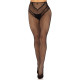 Панчохи Leg Avenue Crotchless Net Tights with Heart Backseam Black One Size