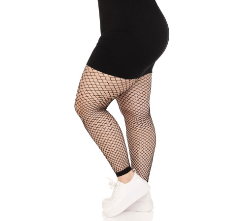 Панчохи Leg Avenue Industrial Net footless tights Black 1X/2X