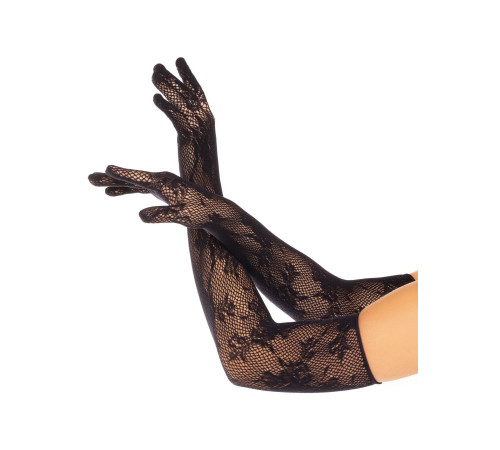 Мітенки Leg Avenue Lace Opera Length Gloves Black