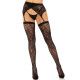 Панчохи Leg Avenue Leg Avenue Lace thigh highs & garterbelt Black One Size