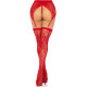 Панчохи Leg Avenue Leg Avenue Lace thigh highs & garterbelt Red One Size