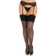 Панчохи Leg Avenue Wide Top Rhinestone Sheer Stockings Black One Size