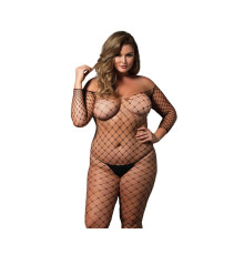 Бодістокінг Leg Avenue Off the shoulder bodystocking Black Queen Size