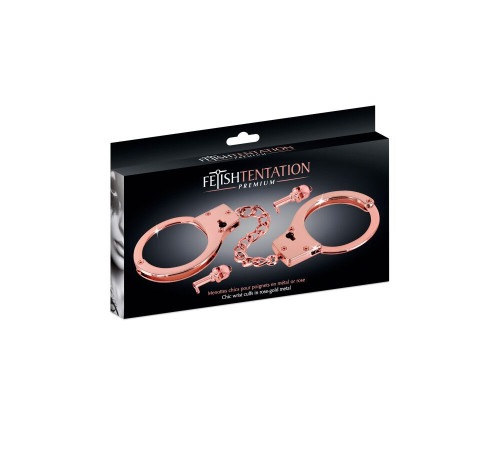 Наручники Fetish Tentation Premium Chick wrist cuffs in rose-gold metal