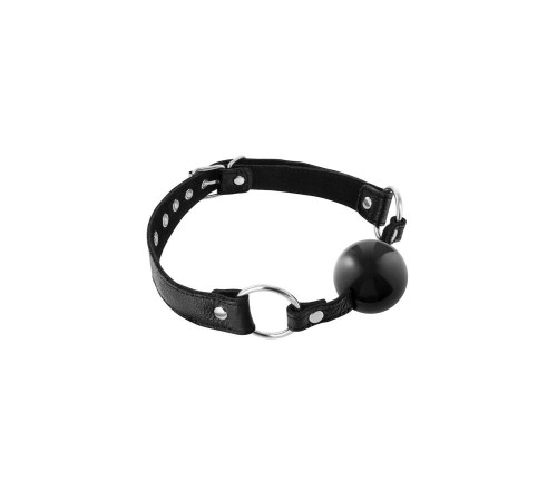 Кляп Fetish Tentation Premium Leather gag with silicone ball Black