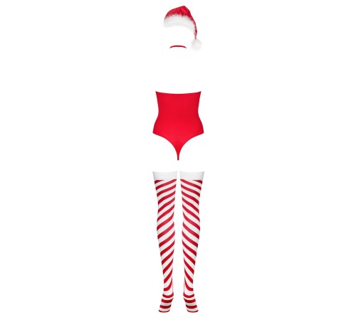 Боді Obsessive Kissmas teddy red S/M