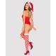 Боді Obsessive Kissmas teddy red S/M