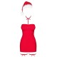 Сорочка Obsessive Kissmas chemise red L/XL