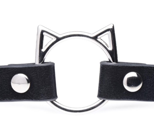 Чокер Master Series Kinky Kitty Ring Slim Choker - Black