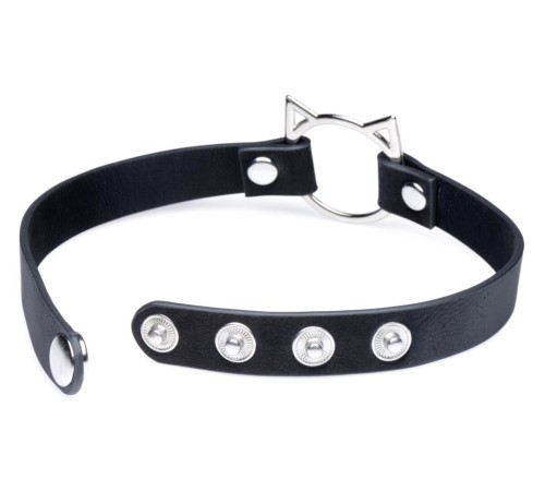 Чокер Master Series Kinky Kitty Ring Slim Choker - Black