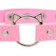 Чокер Master Series Kinky Kitty Ring Slim Choker - Pink