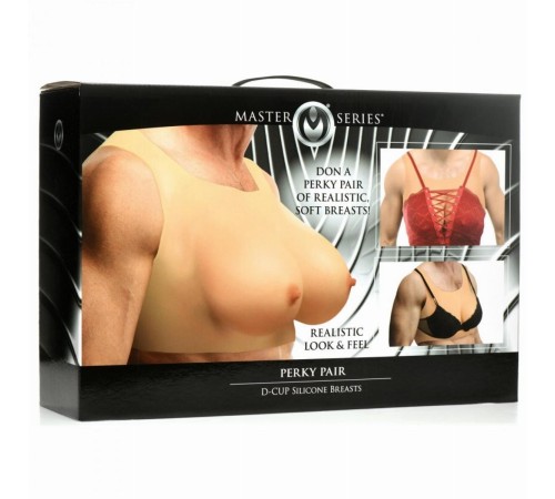 Накладні силіконові груди Master Series Perky Pair D-Cup Silicone Breasts