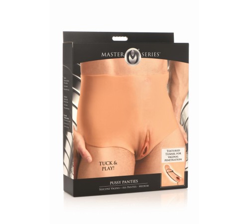 Накладна вагіна Master Series Silicone Vagina + Butt Panties - Medium