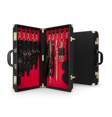 Набір для BDSM Bedroom Fantasies: Bondage Suitcase 13 Pcs - Cow Leather