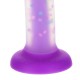 Фалоімітатор, що світиться в темряві, ADDICTION Rave 8″, Glow in the Dark Dildo Purple Confetti, 20,3 см