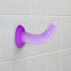 Фалоімітатор, що світиться в темряві, ADDICTION Rave 8″, Glow in the Dark Dildo Purple Confetti, 20,3 см