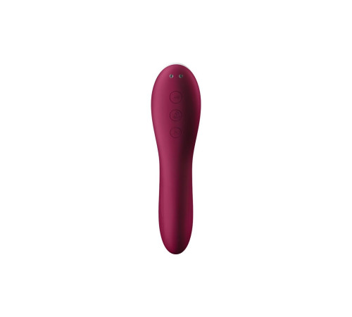 Вакуумний стимулятор із вібрацією Satisfyer Dual Crush Wine Red