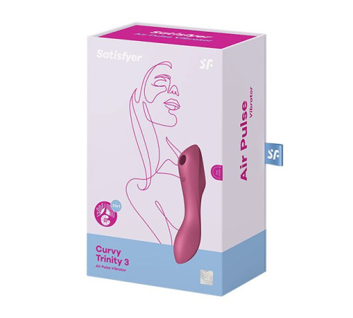 Вакуумний стимулятор із вібрацією Satisfyer Curvy Trinity 3 Red