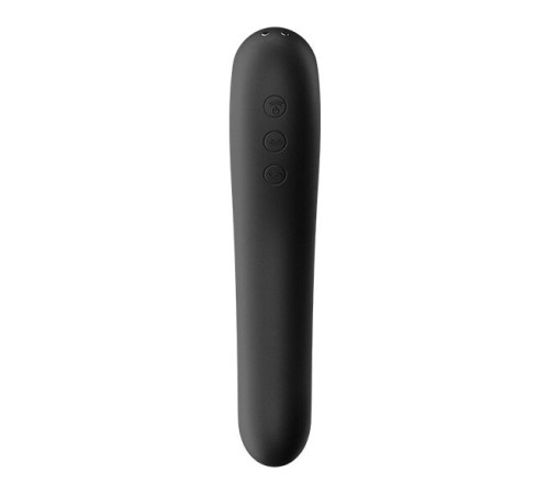 Вакуумний стимулятор з вібрацією Satisfyer Dual Kiss Black