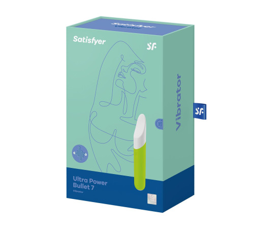 Мінівібратор із гнучким язичком Satisfyer Ultra Power Bullet 7 Green