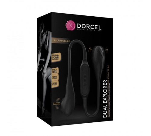 Вібратор на гнучкому зчепленні зі стимуляцією пальчиком Dorcel DUAL EXPLORER