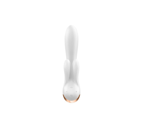 Смарт вібратор-кролик із подвійним відростком Satisfyer Double Flex White