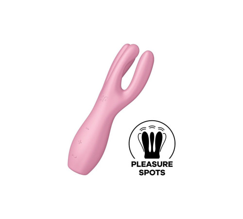 Кліторальний вібратор Satisfyer Threesome 3 Pink з трьома пальчиками